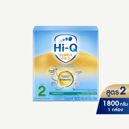 นมผง ไฮคิว ซูเปอร์โกลด์ ซินไบโอโพรเทก 1800 กรัม (ช่วงวัยที่ 2) นมผงสำหรับเด็กเล็กอายุ 6 เดือน-3 ปี Hi-Q Super Gold Step 2