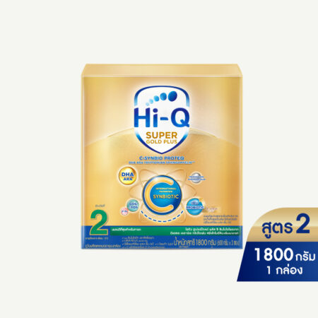 นมผง ไฮคิว ซูเปอร์โกลด์ พลัส ซี-ซินไบโอโพรเทก 1800กรัม (ช่วงวัยที่ 2) นมผงสำหรับเด็กเล็กอายุ 6เดือน-3ปี  Hi-Q Super Gold Plus C