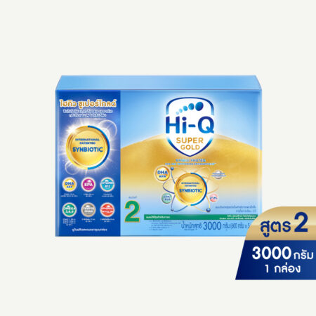 นมผง ไฮคิว ซูเปอร์โกลด์ ซินไบโอโพรเทก 3000 กรัม (ช่วงวัยที่ 2) นมผงสำหรับเด็กเล็กอายุ 6 เดือน-3 ปี Hi-Q Super Gold Step 2