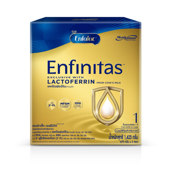 นมเอนฟาแล็ค เอนฟินิทัส สูตร1 ชนิดจืด 1425 กรัม Enfalac Enfinitas 1